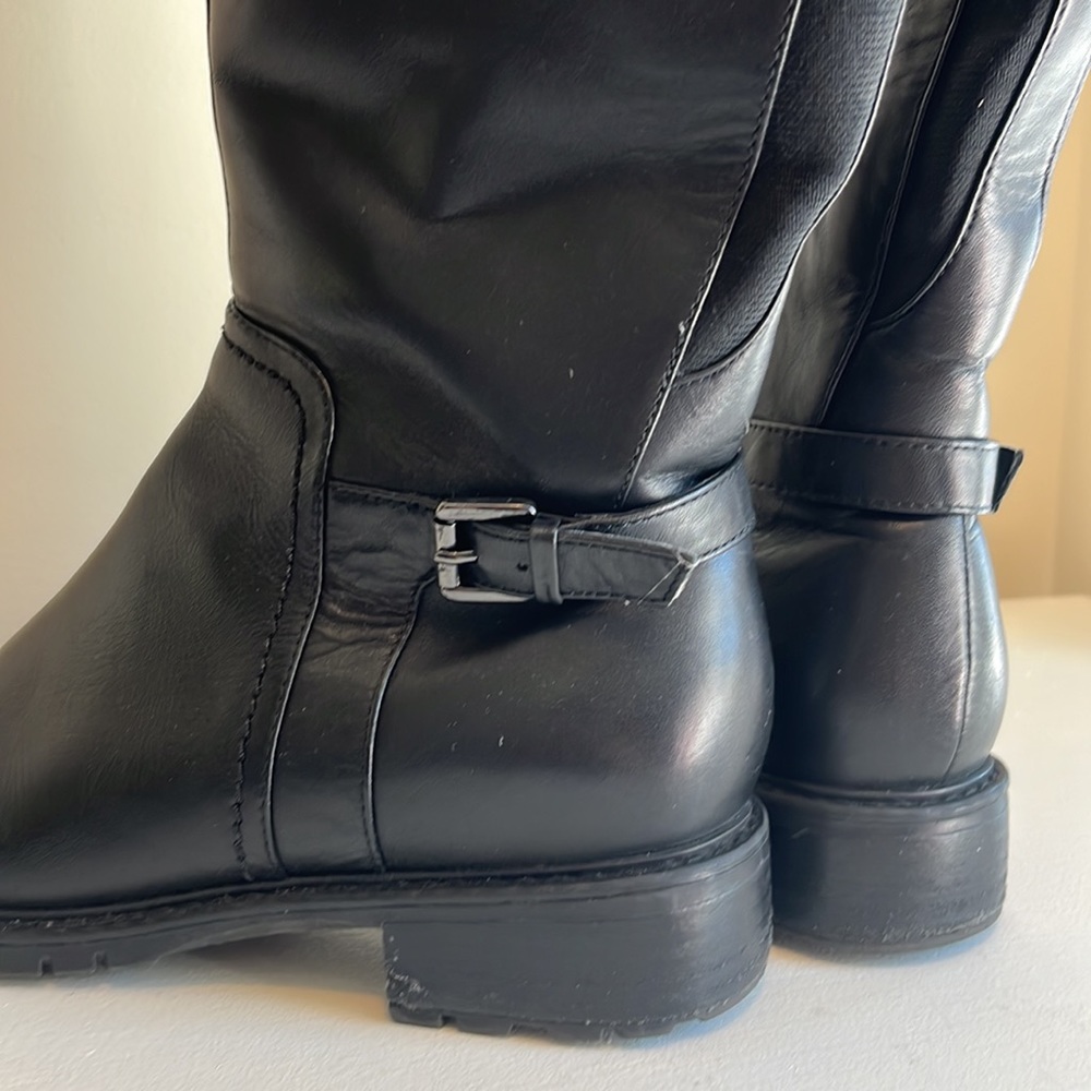 Blondo Evie Black Leather Riding Boots Size 7.5 - Picture 8 of 15